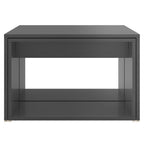 vidaXL 3-tlg. Satztisch-Set Hochglanz-Grau 60x60x38 cm