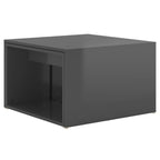 vidaXL 3-tlg. Satztisch-Set Hochglanz-Grau 60x60x38 cm