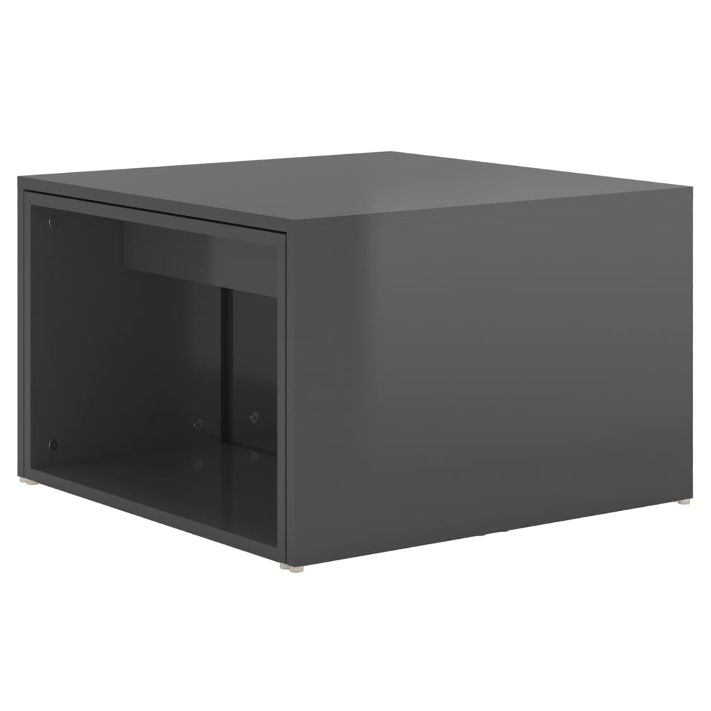 vidaXL 3-tlg. Satztisch-Set Hochglanz-Grau 60x60x38 cm