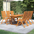 vidaXL 7-tlg. Garten-Essgruppe Massivholz Akazie 150-200 cm