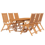 vidaXL 7-tlg. Garten-Essgruppe Massivholz Akazie 160-240 cm