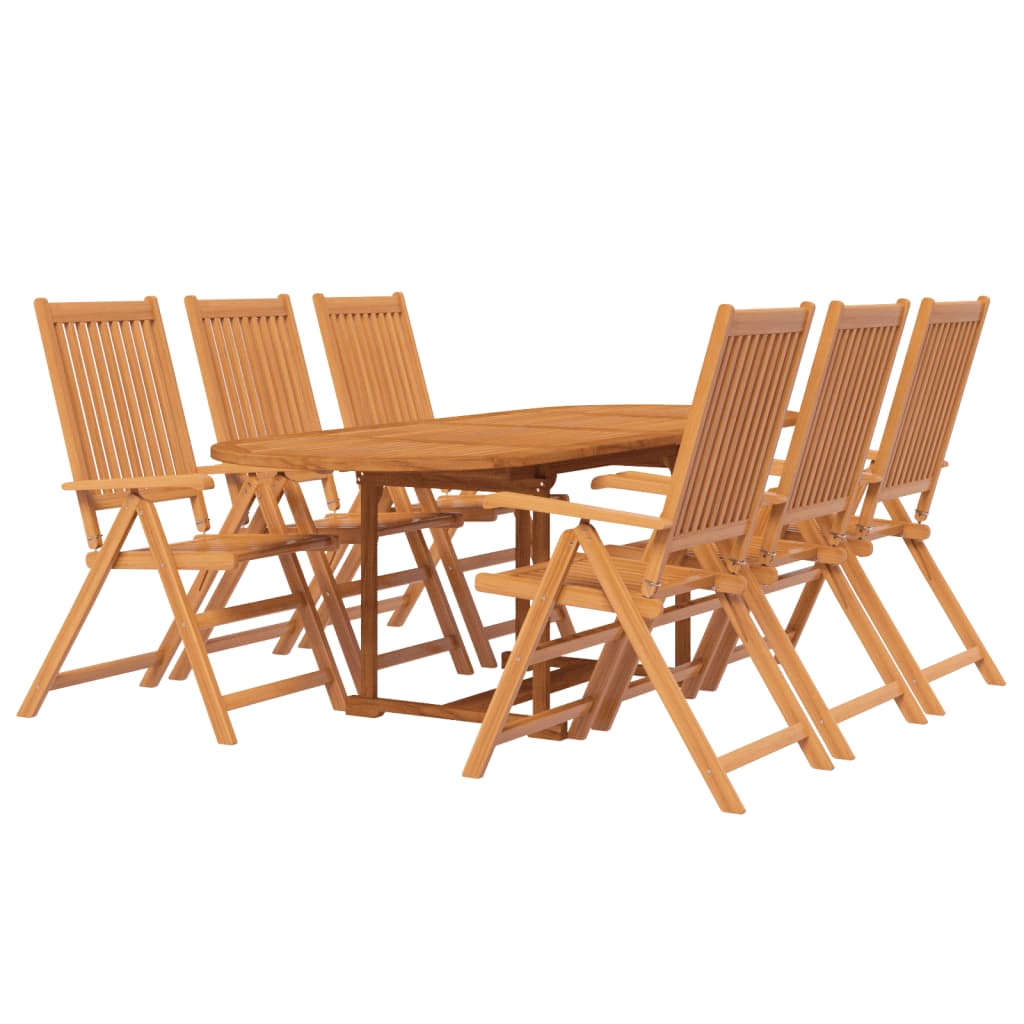 vidaXL 7-tlg. Garten-Essgruppe Massivholz Akazie 160-240 cm