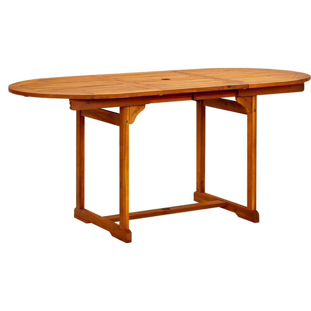 vidaXL 7-tlg. Garten-Essgruppe Massivholz Akazie 120-170 cm