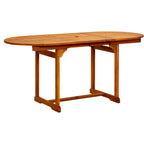 vidaXL 7-tlg. Garten-Essgruppe Massivholz Akazie 120-170 cm