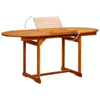 vidaXL 7-tlg. Garten-Essgruppe Massivholz Akazie 120-170 cm