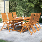 vidaXL 7-tlg. Garten-Essgruppe Massivholz Akazie 120-170 cm