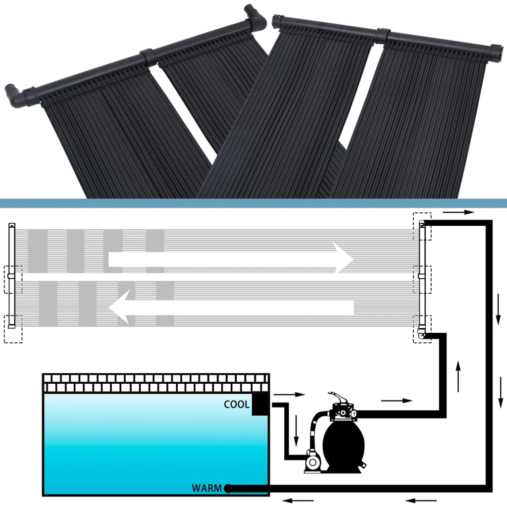 vidaXL Solar-Panel für Poolheizung 6 Stk.