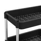 vidaXL Küchenwagen 5 Etagen Schwarz 42x29x128 cm Eisen und ABS