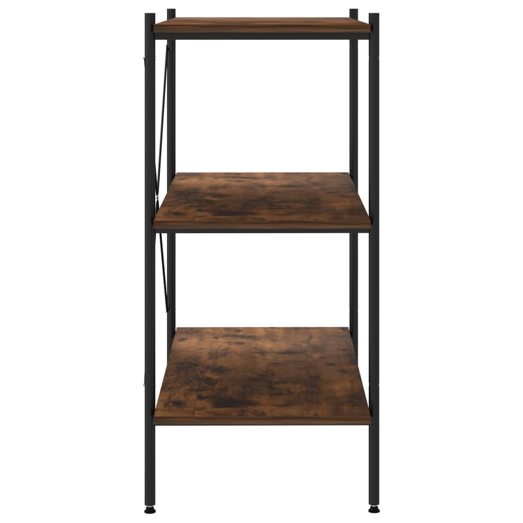 vidaXL Regal mit 3 Böden Schwarz und Natur 80x40x92 cm