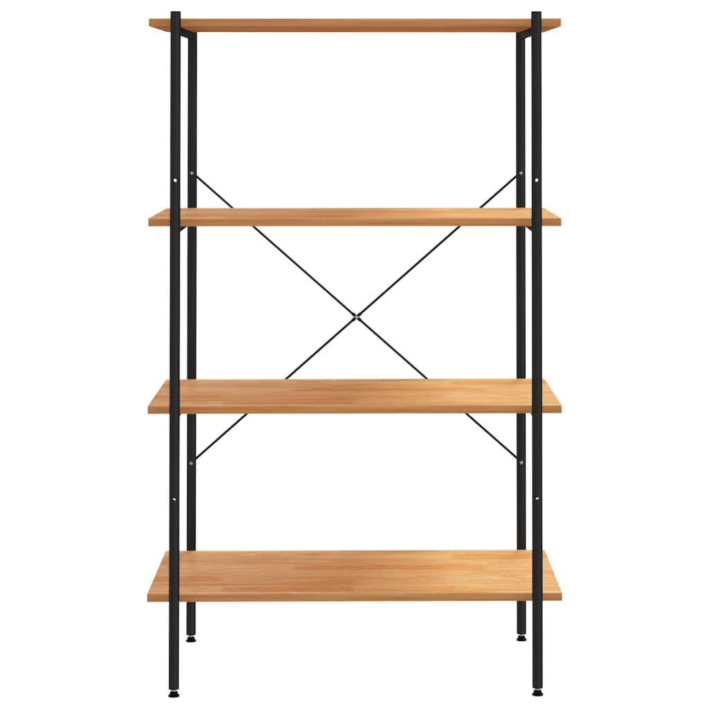 vidaXL Regal mit 4 Böden Schwarz und Eiche-Optik 80x40x130 cm