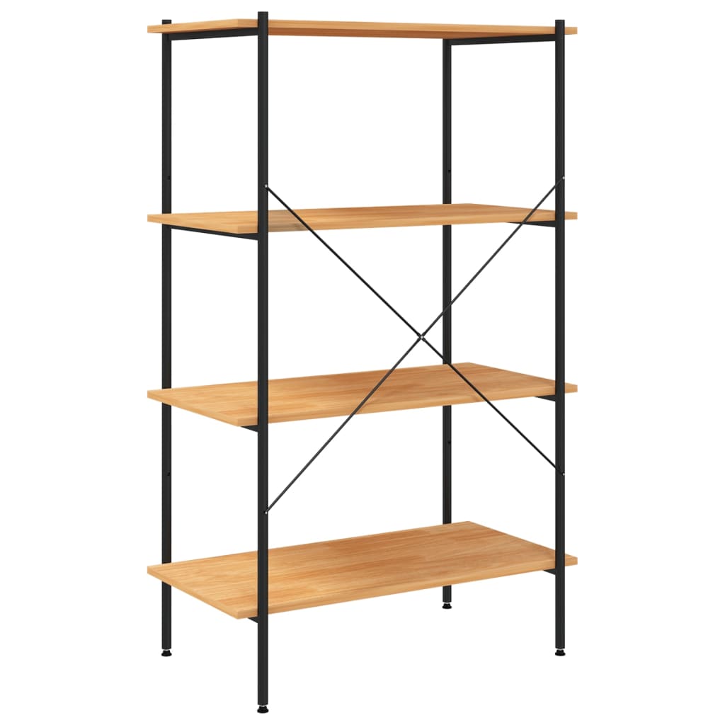 vidaXL Regal mit 4 Böden Schwarz und Eiche-Optik 80x40x130 cm