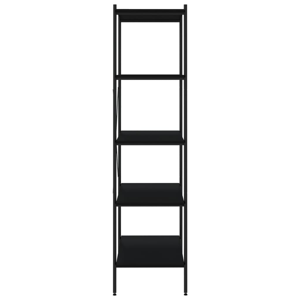vidaXL Regal mit 5 Böden Schwarz 80x40x163 cm