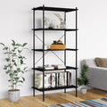 vidaXL Regal mit 5 Böden Schwarz 80x40x163 cm