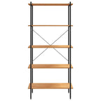 vidaXL Regal mit 5 Böden Schwarz und Eiche-Optik 80x40x163 cm