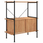 vidaXL Regal mit 3 Böden und Schrank 80x40x92 cm Stahl Holzwerkstoff