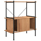 vidaXL Regal mit 3 Böden und Schrank 80x40x92 cm Stahl Holzwerkstoff