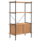 vidaXL Regal mit 4 Böden und Schrank 80x40x130 cm Stahl Holzwerkstoff