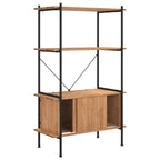 vidaXL Regal mit 4 Böden und Schrank 80x40x130 cm Stahl Holzwerkstoff