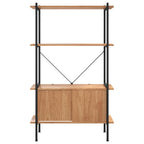 vidaXL Regal mit 4 Böden und Schrank 80x40x130 cm Stahl Holzwerkstoff
