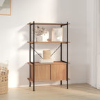 vidaXL Regal mit 4 Böden und Schrank 80x40x130 cm Stahl Holzwerkstoff