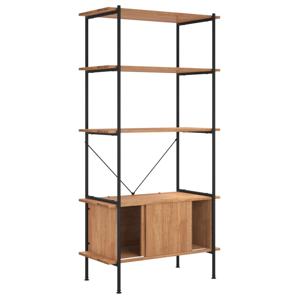vidaXL Regal mit 5 Böden und Schrank 80x40x163 cm Stahl Holzwerkstoff