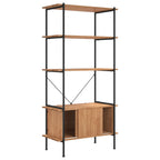 vidaXL Regal mit 5 Böden und Schrank 80x40x163 cm Stahl Holzwerkstoff