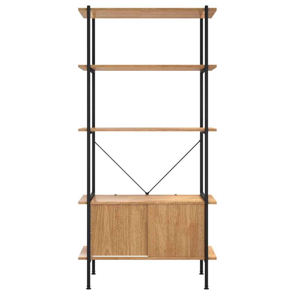 vidaXL Regal mit 5 Böden und Schrank 80x40x163 cm Stahl Holzwerkstoff