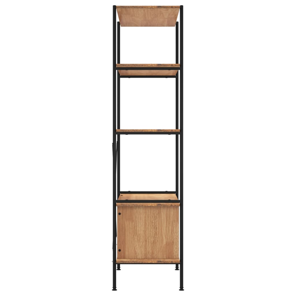 vidaXL Regal mit 5 Böden und Schrank 80x40x163 cm Stahl Holzwerkstoff