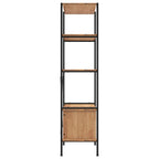 vidaXL Regal mit 5 Böden und Schrank 80x40x163 cm Stahl Holzwerkstoff