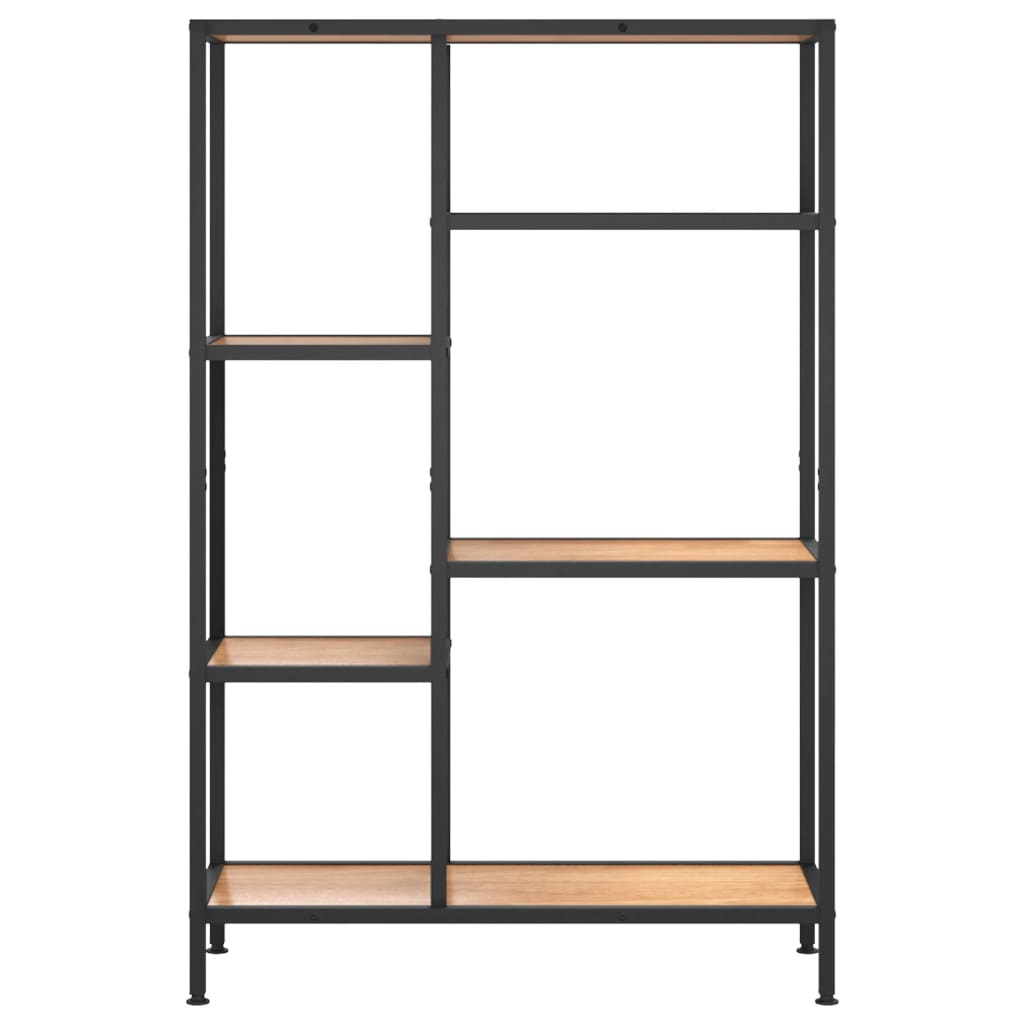 vidaXL Bücherregal 80x30x120 cm Stahl und Holzwerkstoff
