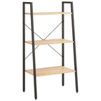 vidaXL Standregal 3 Böden Hellbraun und Schwarz 56x35x108 cm