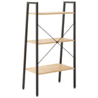 vidaXL Standregal 3 Böden Hellbraun und Schwarz 56x35x108 cm