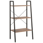 vidaXL Standregal mit 3 Böden Dunkelbraun und Schwarz 56x35x108 cm