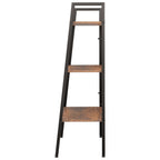 vidaXL Standregal mit 3 Böden Dunkelbraun und Schwarz 56x35x108 cm