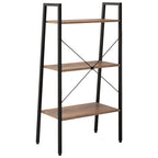 vidaXL Standregal mit 3 Böden Dunkelbraun und Schwarz 56x35x108 cm