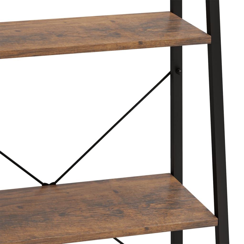 vidaXL Standregal mit 3 Böden Dunkelbraun und Schwarz 56x35x108 cm