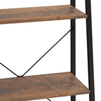 vidaXL Standregal mit 3 Böden Dunkelbraun und Schwarz 56x35x108 cm