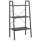 vidaXL Standregal mit 3 Böden Schwarz 56x35x108 cm
