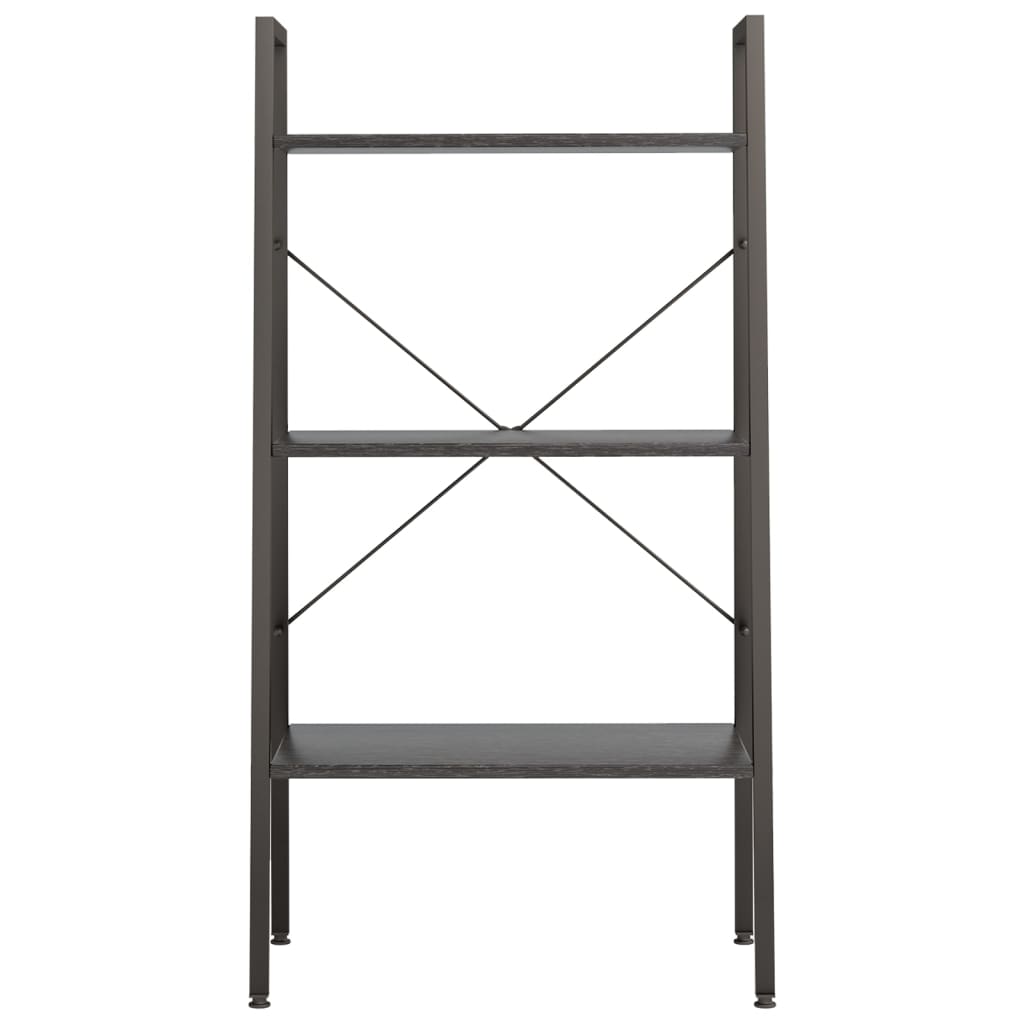 vidaXL Standregal mit 3 Böden Schwarz 56x35x108 cm