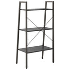 vidaXL Standregal mit 3 Böden Schwarz 56x35x108 cm