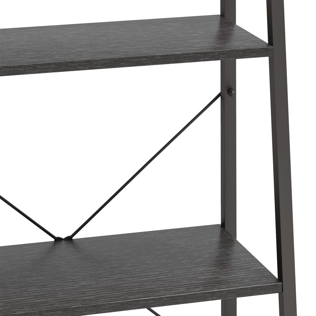 vidaXL Standregal mit 3 Böden Schwarz 56x35x108 cm