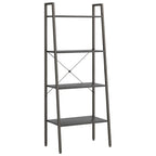 vidaXL Standregal mit 4 Böden Schwarz 56x35x140 cm