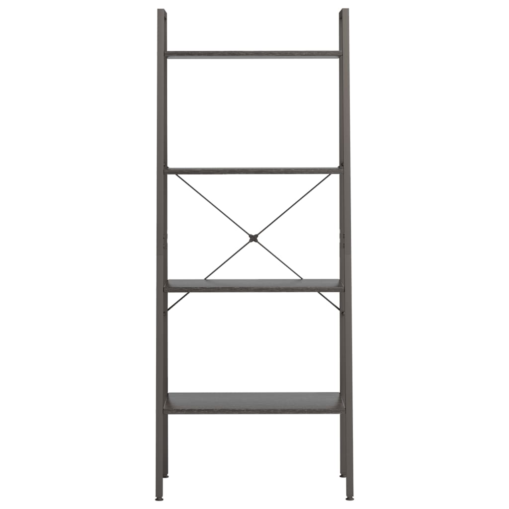 vidaXL Standregal mit 4 Böden Schwarz 56x35x140 cm