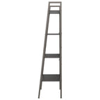 vidaXL Standregal mit 4 Böden Schwarz 56x35x140 cm
