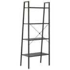 vidaXL Standregal mit 4 Böden Schwarz 56x35x140 cm