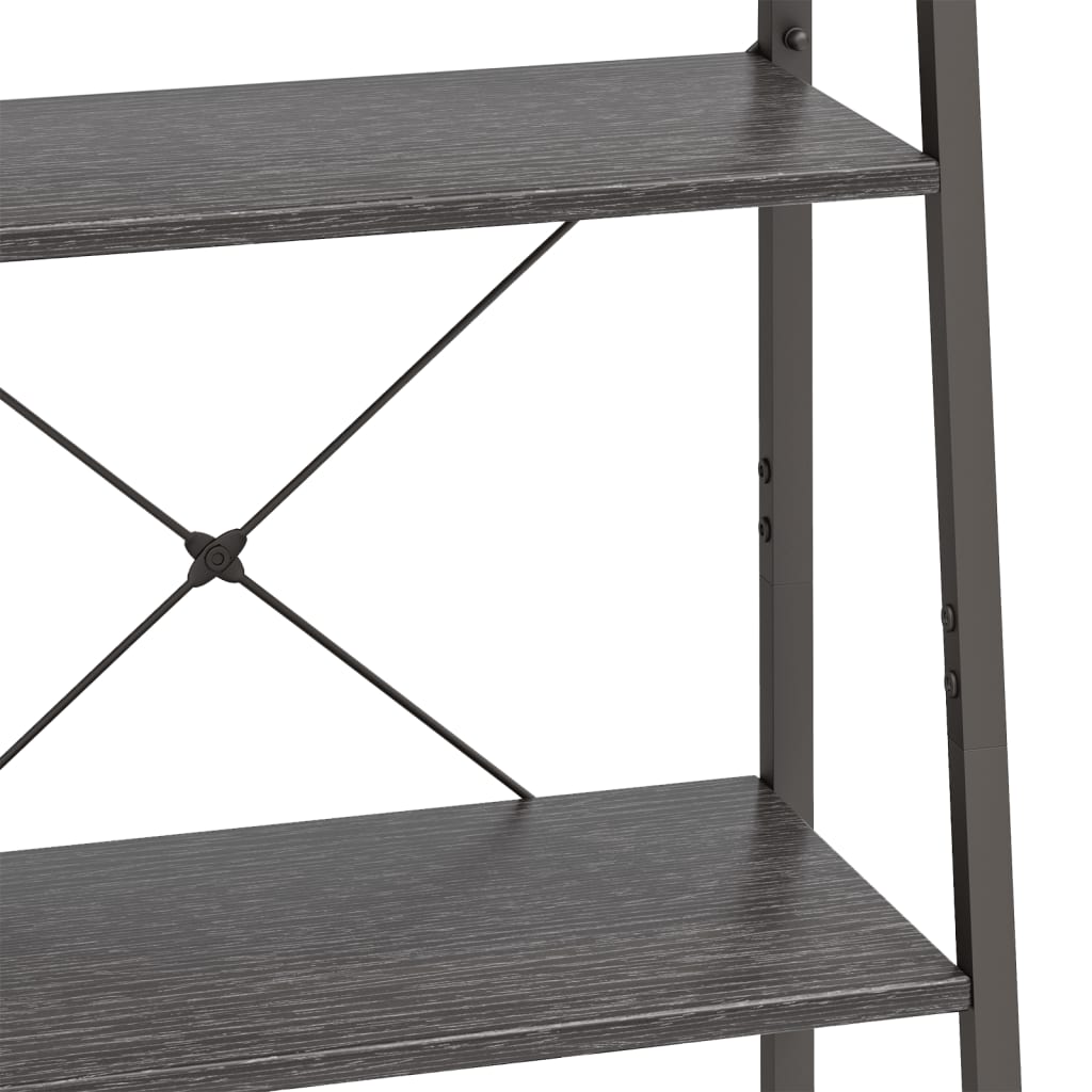 vidaXL Standregal mit 4 Böden Schwarz 56x35x140 cm