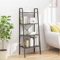 vidaXL Standregal mit 4 Böden Schwarz 56x35x140 cm