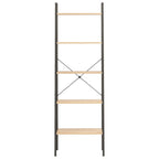 vidaXL Standregal 5 Böden Hellbraun und Schwarz 56x35x174 cm