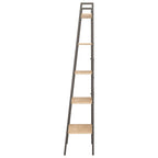vidaXL Standregal 5 Böden Hellbraun und Schwarz 56x35x174 cm
