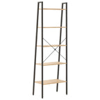 vidaXL Standregal 5 Böden Hellbraun und Schwarz 56x35x174 cm